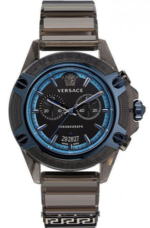 Shop Authentic Versace icon Active Chronograph Black Dial Black Silicone Strap Watch For Men - VEZ700622 - Luxxuri
