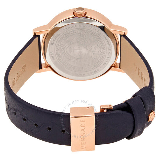  Shop Authentic Versace Virtus Quartz Blue Dial Blue Leather Strap Watch for Women - VEHC00419 - Luxxuri