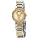  Shop Authentic Versace Virtus Quartz White Dial Two Tone Steel Strap Watch For Women - VET300721 - Luxxuri