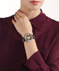  Shop Authentic Versace V Metal Icon Gold Dial Black & Silver & Gold Strap Watch for Women - VLC020014 - Luxxuri