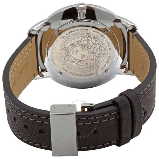  Shop Authentic Versace V Urban Black Dial Black Leather Strap Watch for Men - VELQ00119 - Luxxuri