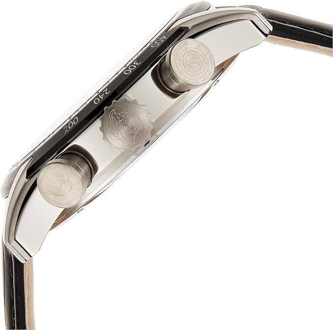  Shop Authentic Versace V Ray Chronograph Quartz Black Dial Black Leather Strap Watch For Men - VE2I00121 - Luxxuri