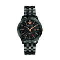  Shop Authentic Versace Univers Quartz Black Dial Black Steel Strap Watch for Men - VEBK00618 - Luxxuri