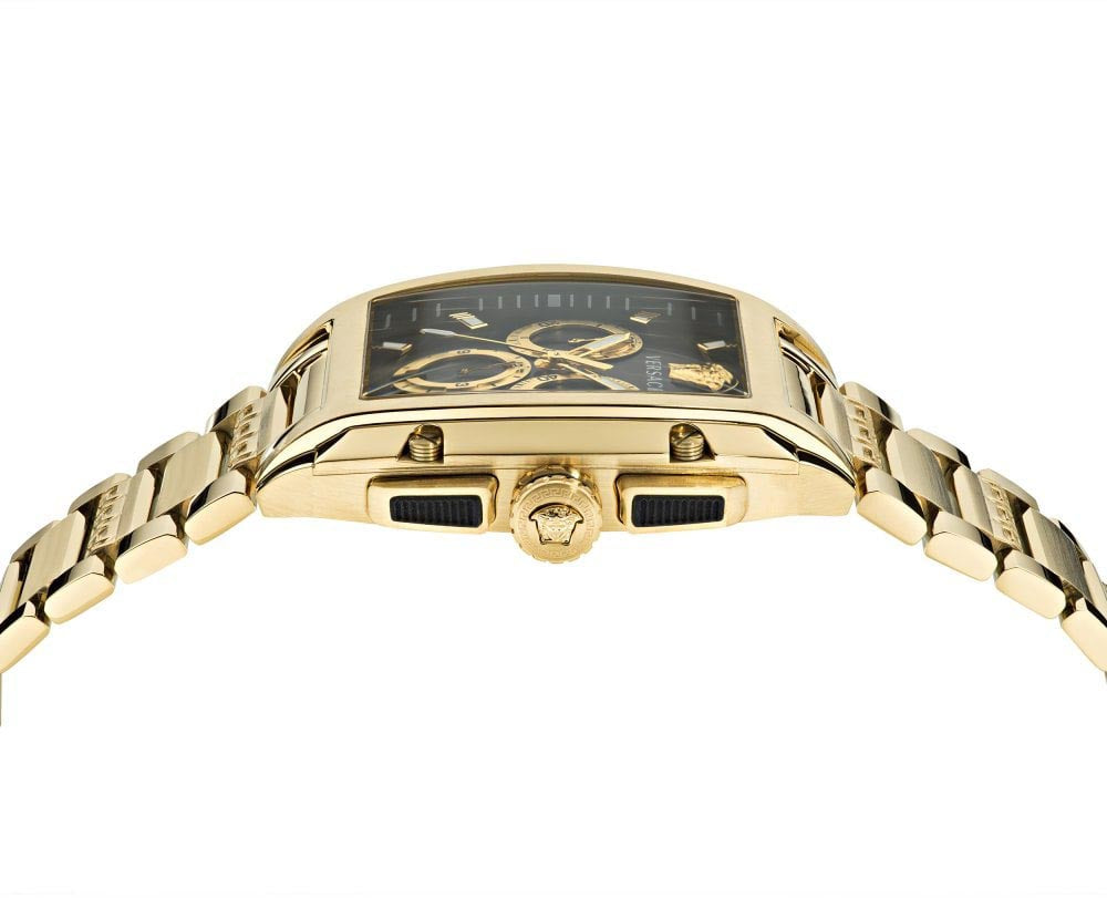  Shop Authentic Versace Dominus Chronograph Black Dial Gold Steel Strap Watch For Men - VE6H00523 - Luxxuri