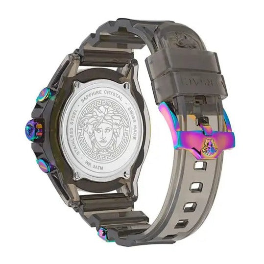  Shop Authentic Versace Icon Active Chronograph Quartz Black Dial Black Steel Strap Watch For Men - VEZ701022 - Luxxuri