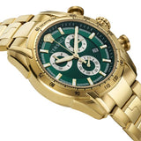  Shop Authentic Versace V-Ray Chronograph Quartz Green Dial Gold Steel Strap Watch For Men - VE2I00621 - Luxxuri