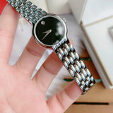  Shop Authentic Movado Veturi Quartz Black Dial Silver Steel Strap Watch for Women - 0606338 - Luxxuri
