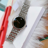  Shop Authentic Movado Veturi Quartz Black Dial Silver Steel Strap Watch for Women - 0606338 - Luxxuri