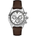  Shop Authentic Versace Classic Chronograph Quartz Silver Dial Brown Leather Strap Watch For Men - VEV700119 - Luxxuri