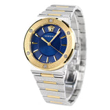  Shop Authentic Versace Greca Quartz Blue Dial Silver Steel Strap Watch for Women - VEVH01120 - Luxxuri