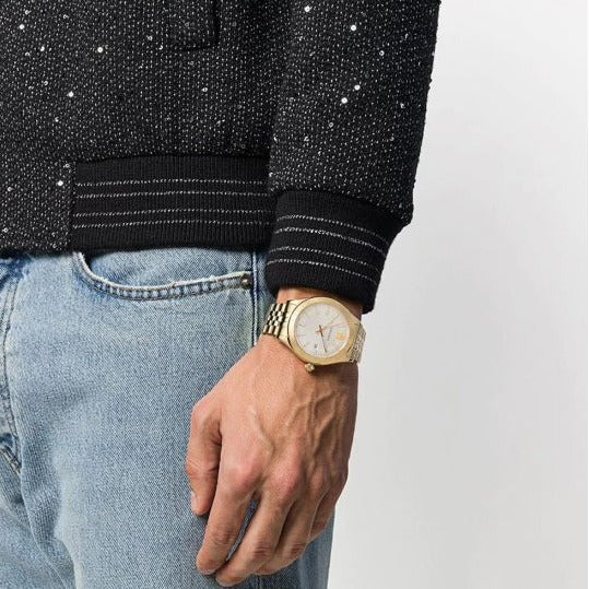  Shop Authentic Versace Hellenyium Analog White Dial Gold Steel Strap Watch for Men - VEVK00720 - Luxxuri