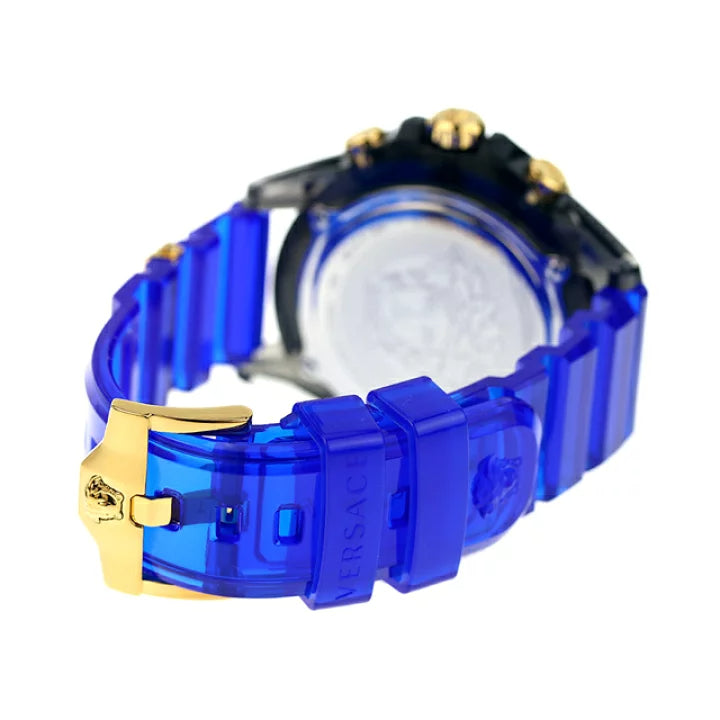  Shop Authentic Versace Icon Active Chronograph Black Dial Blue Rubber Strap Watch For Men  VEZ700521 - Luxxuri