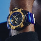  Shop Authentic Versace Icon Active Chronograph Black Dial Blue Rubber Strap Watch For Men  VEZ700521 - Luxxuri