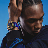  Shop Authentic Versace Icon Active Chronograph Black Dial Blue Rubber Strap Watch For Men  VEZ700521 - Luxxuri