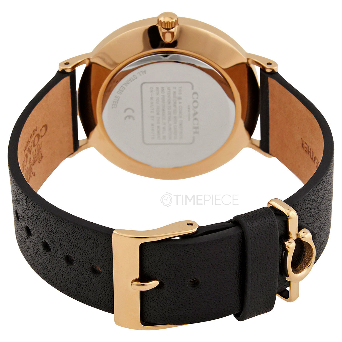  Shop Authentic Coach Perry Black Dial Black Leather Strap Watch for Women - 14503333 - Luxxuri