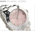  Shop Authentic Marc Jacobs Amy Life Pink Dial Silver Steel Strap Watch for Women - MBM3300 - Luxxuri