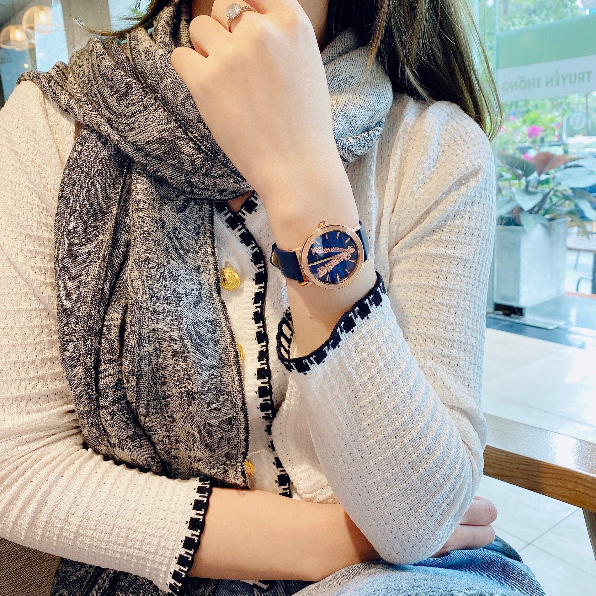 Versace Virtus Quartz Blue Dial Blue Leather Strap Watch for Women - VEHC00419