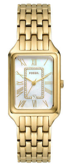  Shop Authentic Fossil Raquel Three Hand Mother of Pearl Dial Gold Steel Strap Watch For Women - ES5304 - Luxxuri