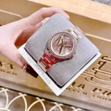  Shop Authentic Michael Kors Camille Three Hand Rose Gold Dial Rose Gold Steel Strap Watch For Women - MK7197 - Luxxuri