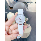  Shop Authentic Calvin Klein Accent Silver Dial White Leather Strap Watch for Women - K2Y231K6 - Luxxuri