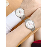  Shop Authentic Calvin Klein Minimal White Dial Silver Mesh Bracelet Watch for Women - K3M52152 - Luxxuri