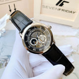  Shop Authentic Bulova BVA Classic Automatic Silver Dial Black Leather Strap Watch for Men - 96A135 - Luxxuri