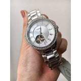  Shop Authentic Fossil Architect Automatic Silver Dial Silver Steel Strap Watch for Women - ME3057 - Luxxuri
