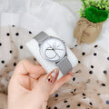  Shop Authentic Calvin Klein Minimal White Dial Silver Mesh Bracelet Watch for Women - K3M5215X - Luxxuri