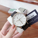  Shop Authentic Tommy Hilfiger Hunter White Dial Black Leather Strap Watch for Men - 1791606 - Luxxuri