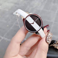  Shop Authentic Calvin Klein Rebel White Black Dial White Leather Strap Watch for Women - K8P231L1 - Luxxuri