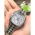  Shop Authentic Bulova Crystal Collection Phantom Silver Dial Silver Steel Strap Watch for Men - 96C002 - Luxxuri