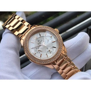  Shop Authentic Bulova Crystal Silver Dial Rose Gold Steel Strap Watch for Women - 97N101 - Luxxuri