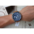  Shop Authentic Michael Kors Lexington Chronograph Blue Dial Brown Leather Strap Watch For Men - MK8537 - Luxxuri