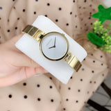  Shop Authentic Calvin Klein Authentic Silver Dial Gold Steel Strap Watch for Women - K8G23546 - Luxxuri