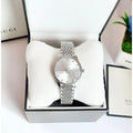  Shop Authentic Gucci G Timeless Quartz Silver Dial Silver Steel Strap Watch For Women - YA1264153 - Luxxuri