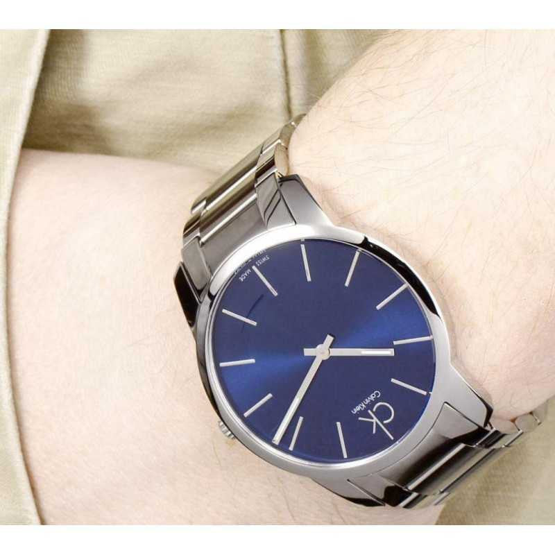  Shop Authentic Calvin Klein City Blue Dial Silver Steel Strap Watch for Men - K2G2G14N - Luxxuri