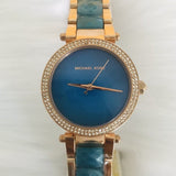  Shop Authentic Michael Kors Parker Blue Mother of Pearl Dial Two Tone Steel Strap  Watch for Women - MK6491 - Luxxuri