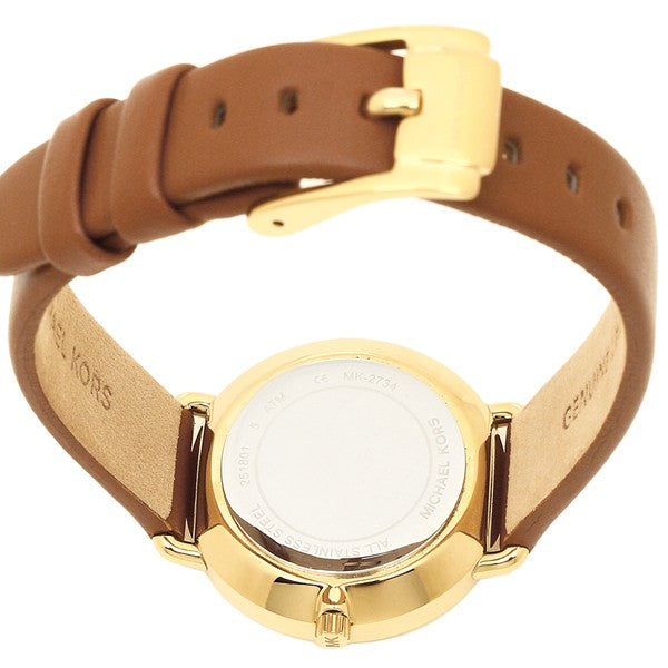  Shop Authentic Michael Kors Portia Quartz White Dial Brown Leather Strap Watch For Women - MK2734 - Luxxuri