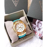  Shop Authentic Guess Limelight Crystal White Dial Light Blue Rubber Strap Watch for Women - W1053L6 - Luxxuri