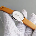  Shop Authentic Calvin Klein City Silver Dial Orange Leather Strap Watch for Women - K2G231G6 - Luxxuri