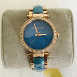  Shop Authentic Michael Kors Parker Blue Mother of Pearl Dial Two Tone Steel Strap  Watch for Women - MK6491 - Luxxuri