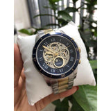  Shop Authentic Fossil Grant Sport Automatic Skeleton Blue Dial Two Tone Steel Strap Watch for Men - ME3141 - Luxxuri