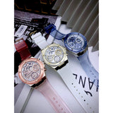  Shop Authentic Guess Athena Active Life Clear White Dial Blue Rubber Strap Watch for Women - GW0409L1 - Luxxuri