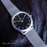  Shop Authentic Calvin Klein Minimal Black Dial Silver Mesh Bracelet Watch for Men - K3M51151 - Luxxuri