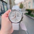  Shop Authentic Calvin Klein Skirt White Dial White Leather Strap Watch for Women - K2U291L6 - Luxxuri