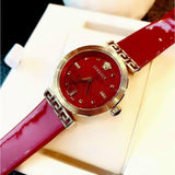  Shop Authentic Versace Greca Meander Red Dial Red Leather Strap Watch for Women - VELW00320 - Luxxuri