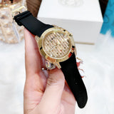  Shop Authentic Guess Clarity Gold Dial Black Silicone Strap Watch for Women - GW0109L1 - Luxxuri