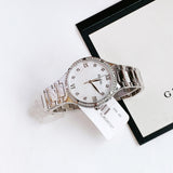  Shop Authentic Bulova Crystal Collection Mother of Pearl Dial Silver Steel Strap Watch for Women - 96L263 - Luxxuri