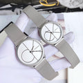 Shop Authentic Calvin Klein Minimal White Dial Silver Mesh Bracelet Watch for Men - K3M5115X - Luxxuri