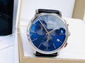  Shop Authentic Calvin Klein Chronograph Blue Dial Black Leather Strap Watch for Men - K8Q371CN - Luxxuri